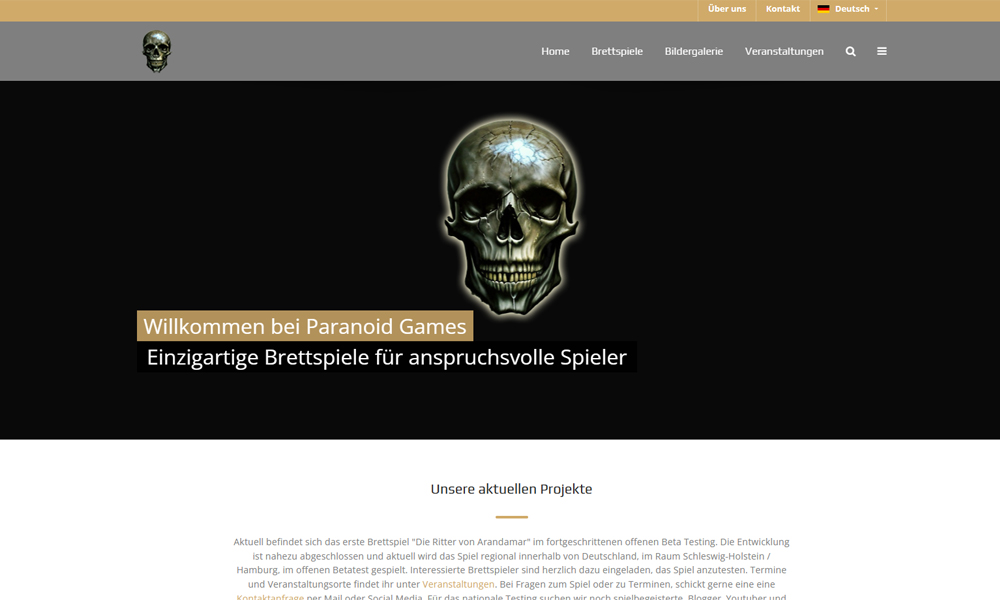 Die Webseite ist fertig